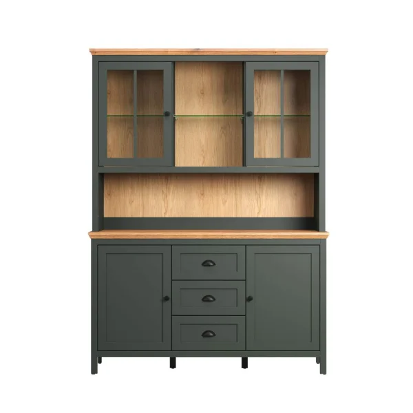 Stanton Vitrinenschrank grün.