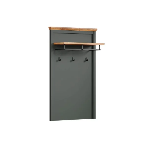 Stanton Wandgarderobe grün, Eiche dekor.