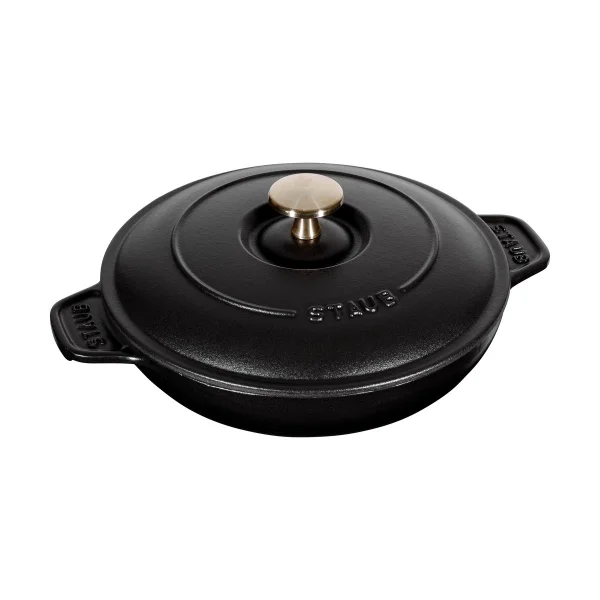 STAUB Staub Backform Gusseisen mit Deckel rund 20 cm Schwarz
