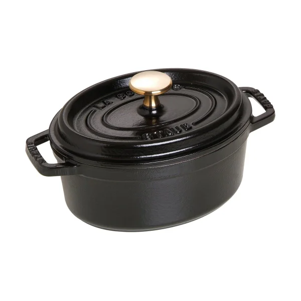 STAUB Staub La Cocotte ovaler Topf Gusseisen 1 L Schwarz