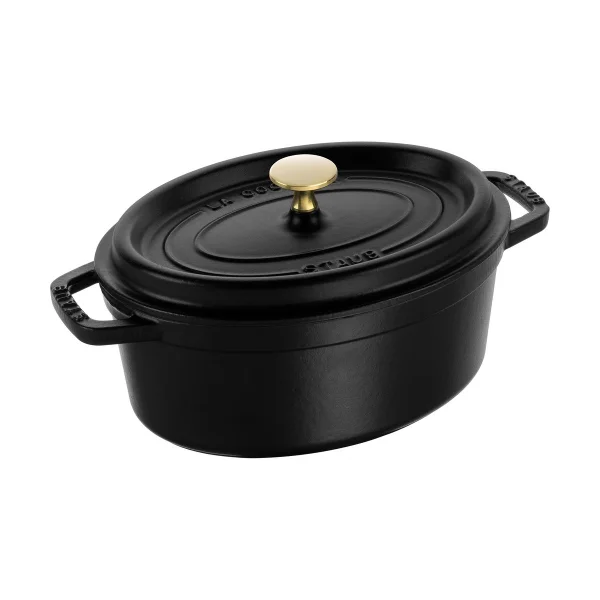 STAUB Staub La Cocotte ovaler Topf Gusseisen 2,35 L Schwarz