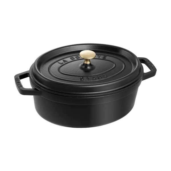 STAUB Staub La Cocotte ovaler Topf Gusseisen 3,2 L Schwarz