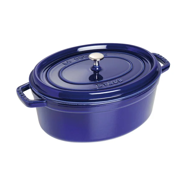 STAUB Staub La Cocotte ovaler Topf Gusseisen 5,5 L Dunkelblau
