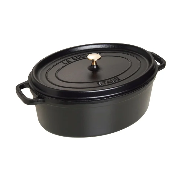 STAUB Staub La Cocotte ovaler Topf Gusseisen 8 L Schwarz