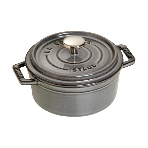 STAUB Staub La Cocotte runder Topf Gusseisen 0,4 L Grafitgrau