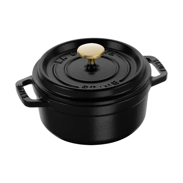 STAUB Staub La Cocotte runder Topf Gusseisen 0,4 L Schwarz