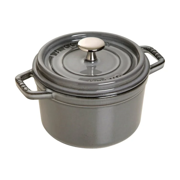 STAUB Staub La Cocotte runder Topf Gusseisen 1,2 L Grafitgrau