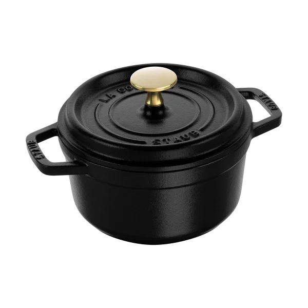 STAUB Staub La Cocotte runder Topf Gusseisen 1,2 L Schwarz