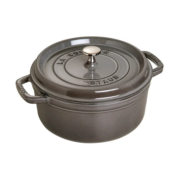 STAUB Staub La Cocotte runder Topf Gusseisen 1,7 L Grafitgrau