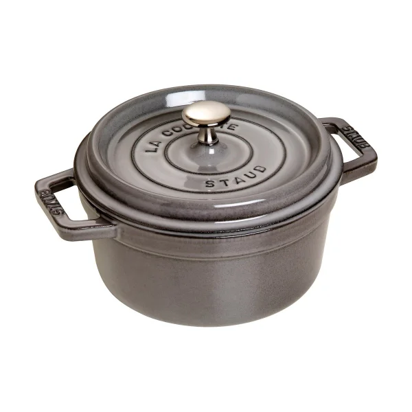 STAUB Staub La Cocotte runder Topf Gusseisen 2,6 L Grafitgrau