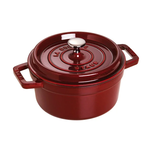 STAUB Staub La Cocotte runder Topf Gusseisen 2,6 L Granatrot