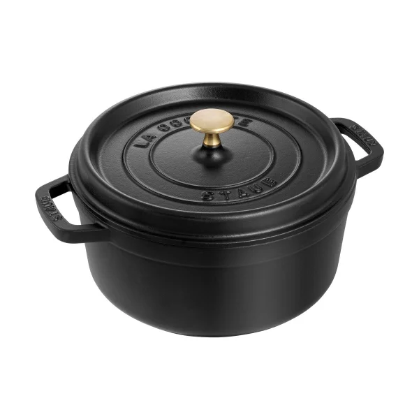 STAUB Staub La Cocotte runder Topf Gusseisen 2,6 L Schwarz
