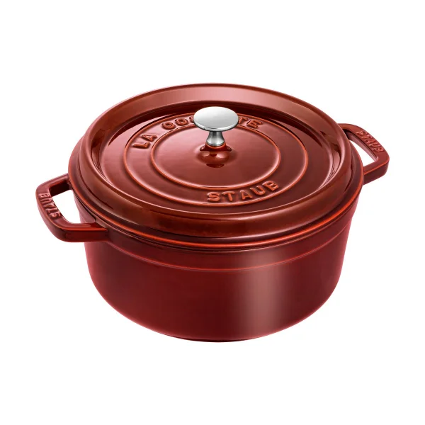 STAUB Staub La Cocotte runder Topf Gusseisen 3,8 L Granatrot
