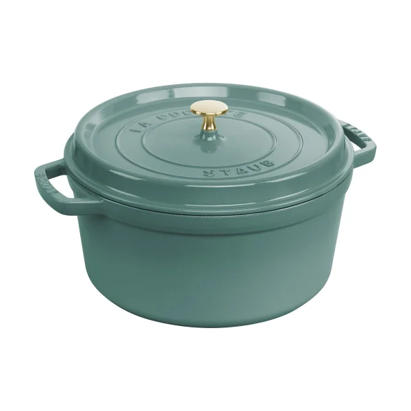 STAUB Staub La Cocotte runder Topf Gusseisen 6,7 L Eukalyptus