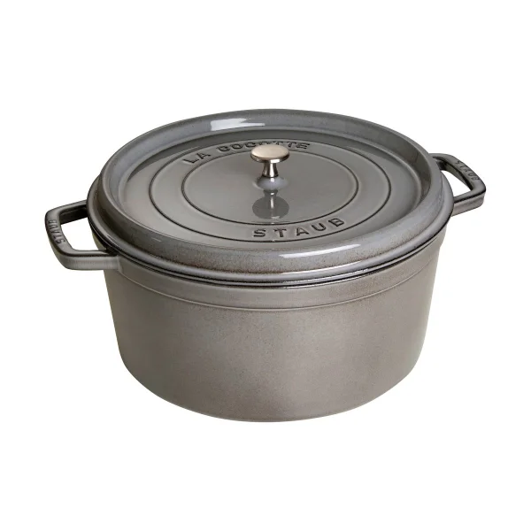 STAUB Staub La Cocotte runder Topf Gusseisen 8,4 L Grafitgrau