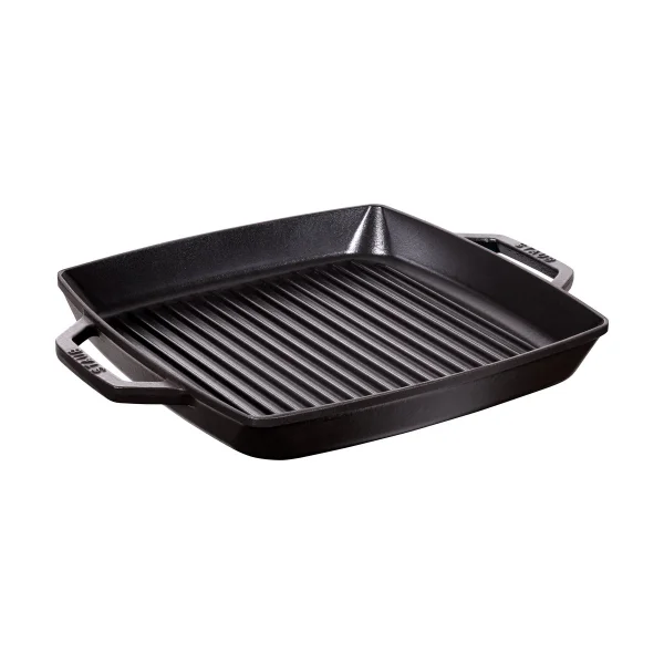 STAUB Staub Pure Grillpfanne Gusseisen quadratisch schwarz 33 cm