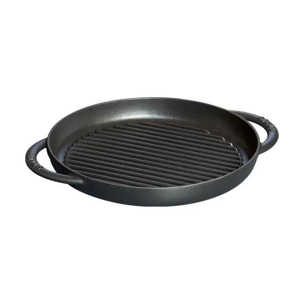 STAUB Staub Pure Grillpfanne Gusseisen rund schwarz Ø26 cm