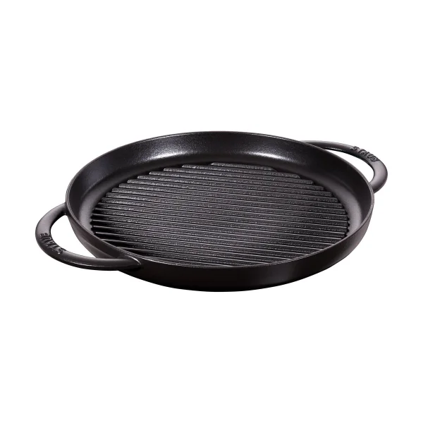 STAUB Staub Pure Grillpfanne Gusseisen rund schwarz Ø30 cm