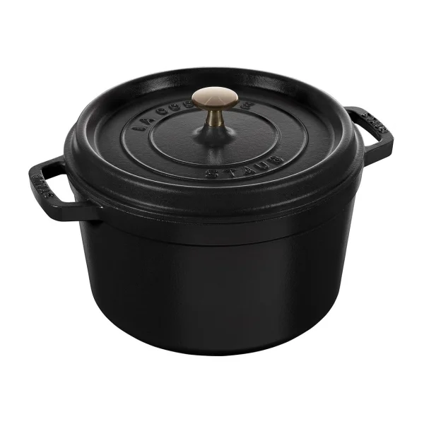 STAUB Staub runder Topf hoch Modell 4,8 L Mattschwarz