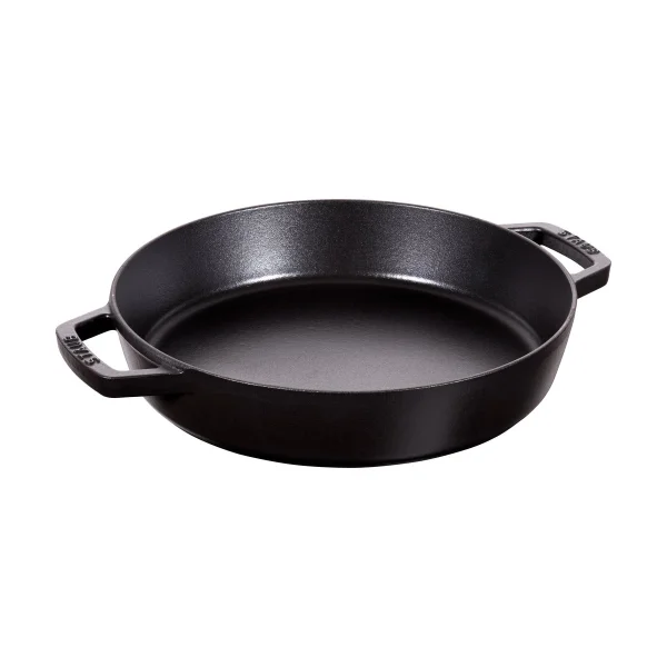 STAUB Staub tiefe Schmorpfanne Gusseisen 2 Griffe schwarz Ø26 cm