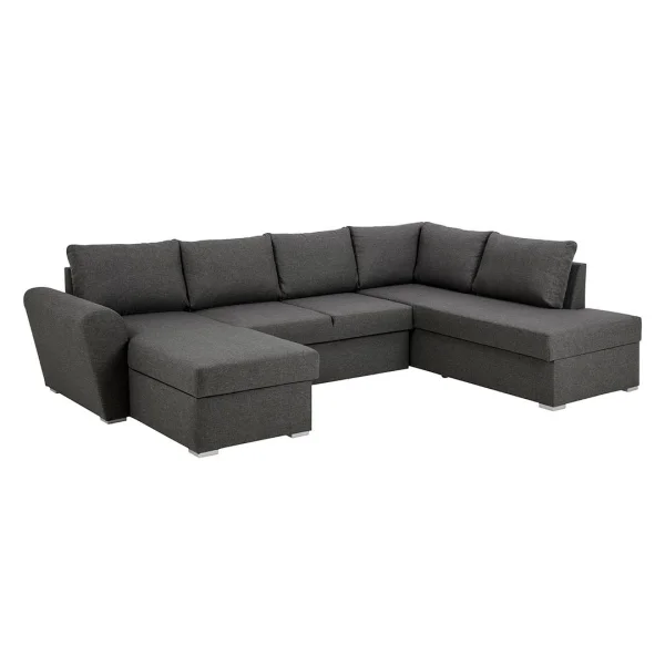 Stefan Schlafsofa mit Chaiselong links, grau.