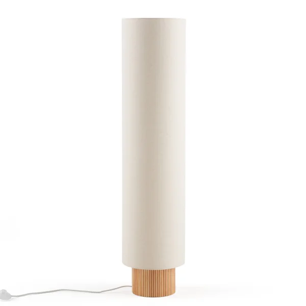 Stehlampe Bruisse, Esche Und Leinen