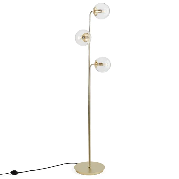 Stehlampe Moricio, Messing Und Glas