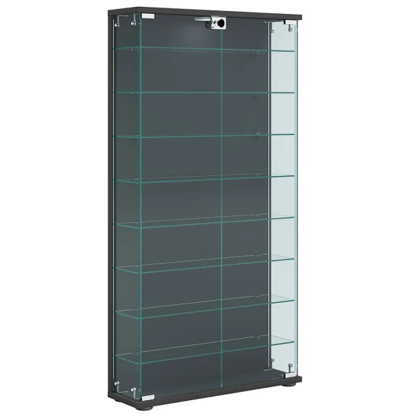 StelasL Vitrinenschrank 2 Türen anthrazit.