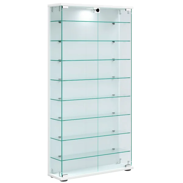 StelasL Vitrinenschrank 2 Türen weiß.
