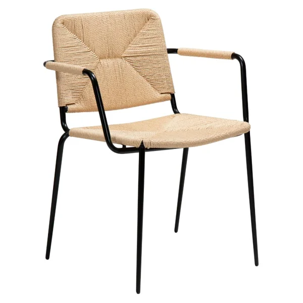 Stiletto Dan-Form Esszimmerstuhl mit Armlehnen Natur.