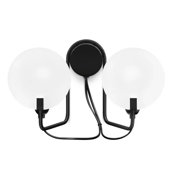 Stilnovo - Bugia LED-Wandleuchte, schwarz, zweiflammig