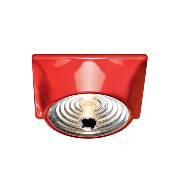 Stilnovo - Goletta Deckenlampe, rot/aluminium, Breite 36 cm