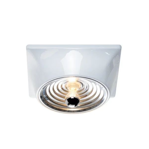 Stilnovo - Goletta Deckenlampe, weiß/aluminium, Breite 36 cm