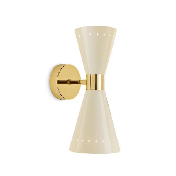 Stilnovo - Megafono Wandlampe, elfenbeinfarben, 14cm, 2-flg.