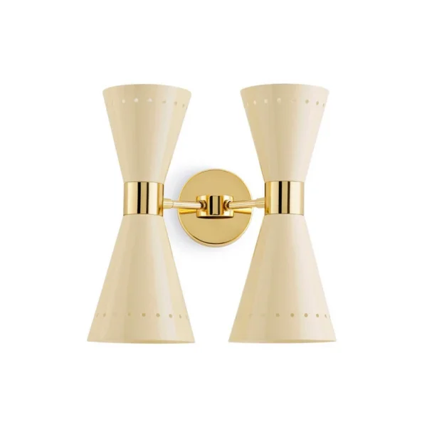 Stilnovo - Megafono Wandlampe, elfenbeinfarben, 33cm, 4-flg.