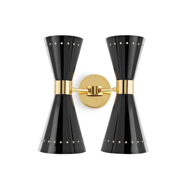 Stilnovo - Megafono Wandlampe, schwarz, Breite 33 cm, 4-flg.