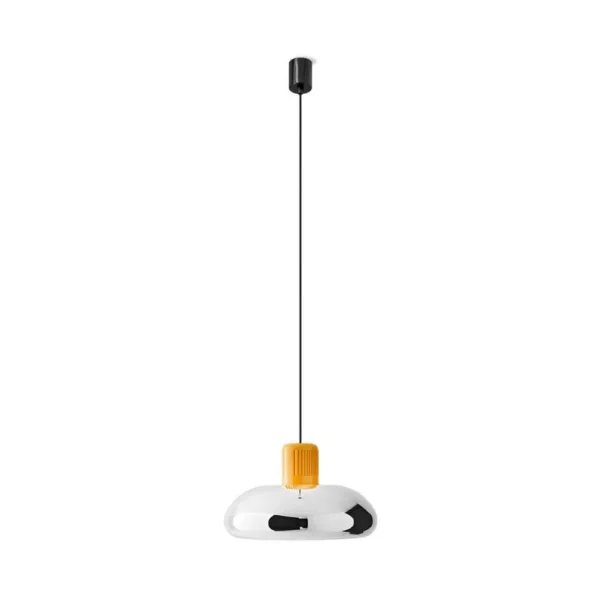 Stilnovo - Trepiù LED-Hängelampe, chrom/gelb, Ø 40 cm