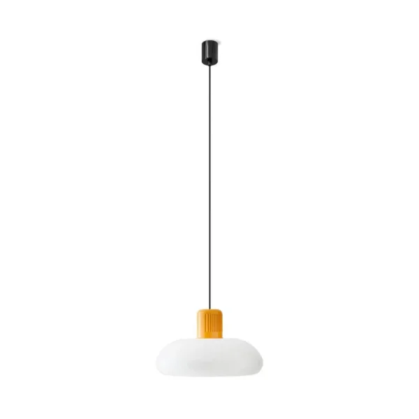 Stilnovo - Trepiù LED-Hängelampe, weiß/gelb, Ø 40 cm, Metall
