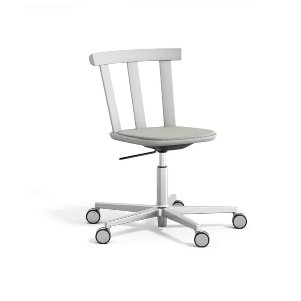 Stolab Alt Drehstuhl mit gepolstertem Sitz Birke Hallingdal 65-110 light grey-Hellgrau 51