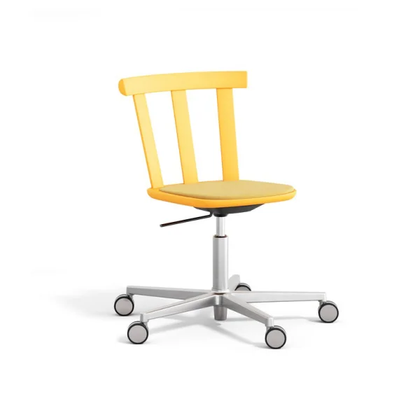 Stolab Alt Drehstuhl mit gepolstertem Sitz Birke Hallingdal 65-407 yellow-Gelb 80