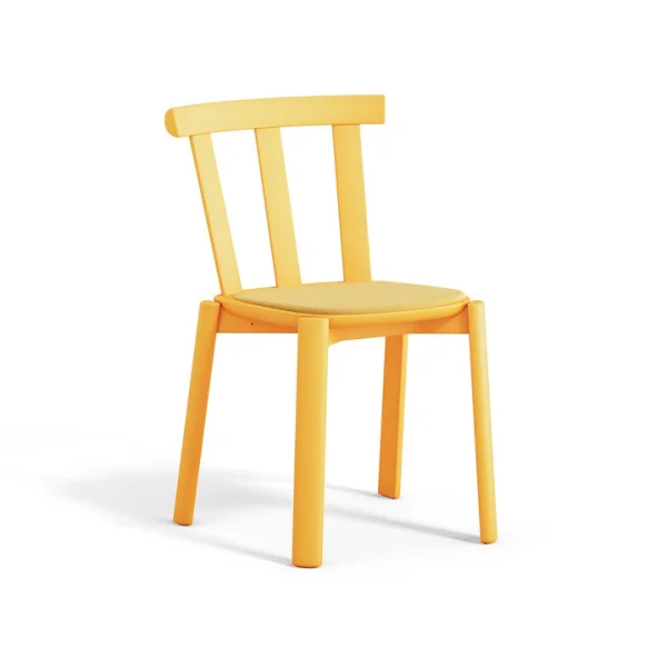 Stolab Alt Stuhl mit gepolstertem Sitz Birke Hallingdal 65-407 yellow-Gelb 80