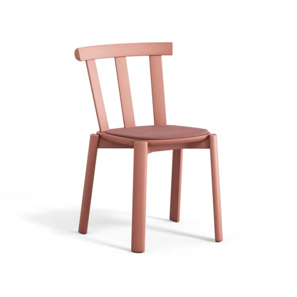 Stolab Alt Stuhl mit gepolstertem Sitz Birke Vidar 4, 633 pink-malva 27