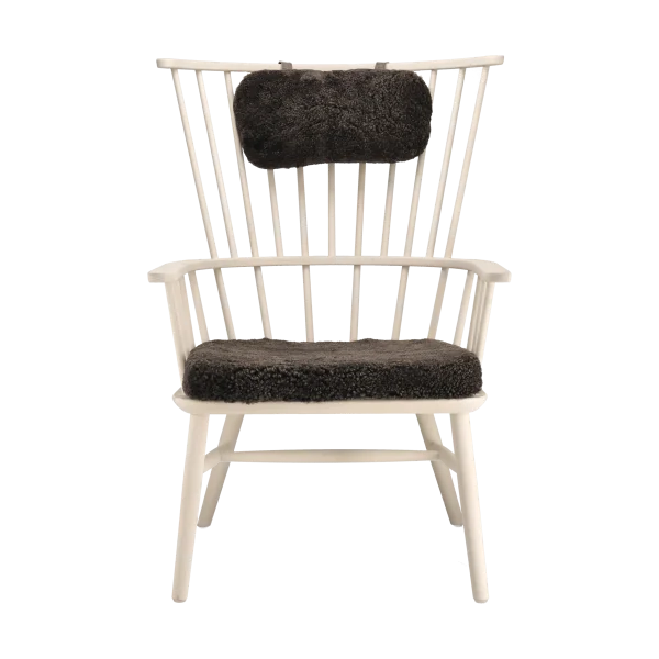 Stolab Henriette Sessel mit Sesselkissen & Nackenkissen White oiled-Espresso