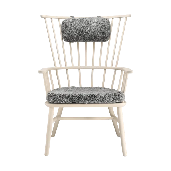 Stolab Henriette Sessel mit Sesselkissen & Nackenkissen White oiled-Scand. grey