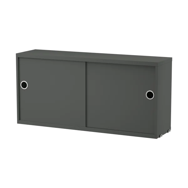 String String Schrank mit Schiebetür Dunkelgrau, 78x20 cm