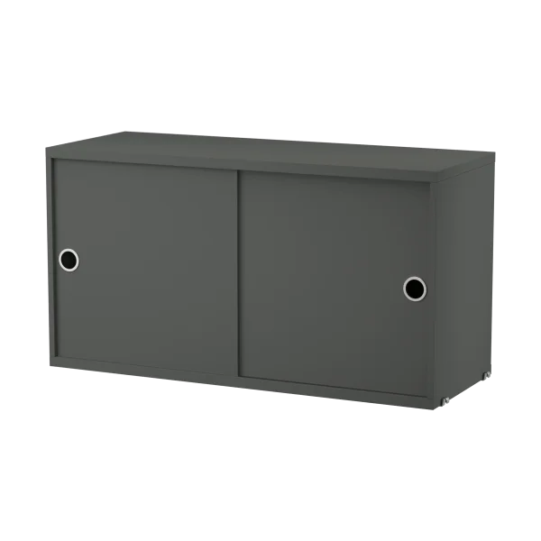 String String Schrank mit Schiebetür Dunkelgrau, 78x30 cm