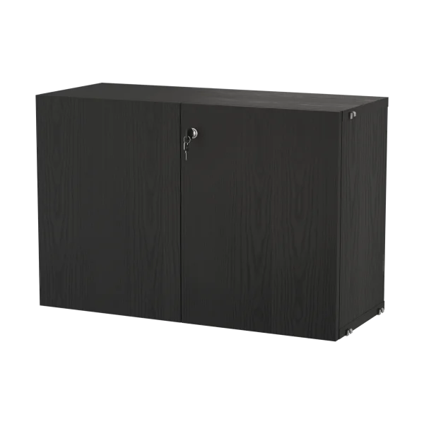 String String Schrank mit Schloss Schwarz gebeizte Esche
