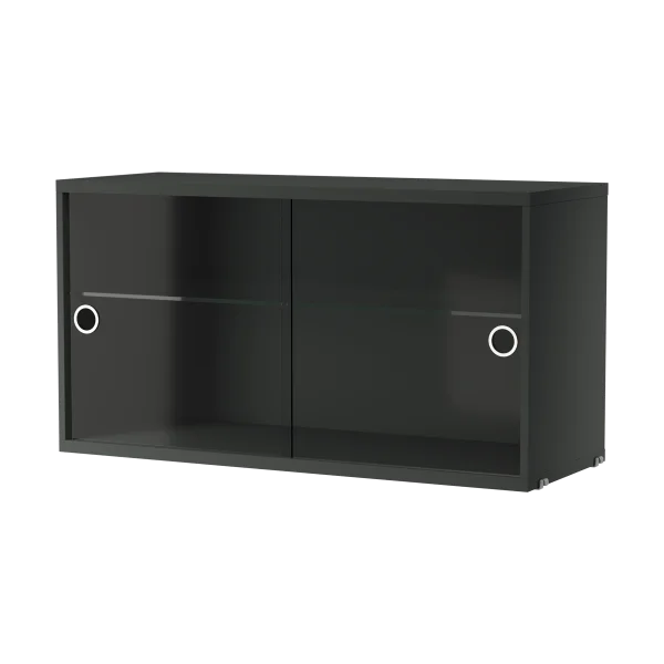 String String Vitrinenschrank 78 cm Dunkelgrau