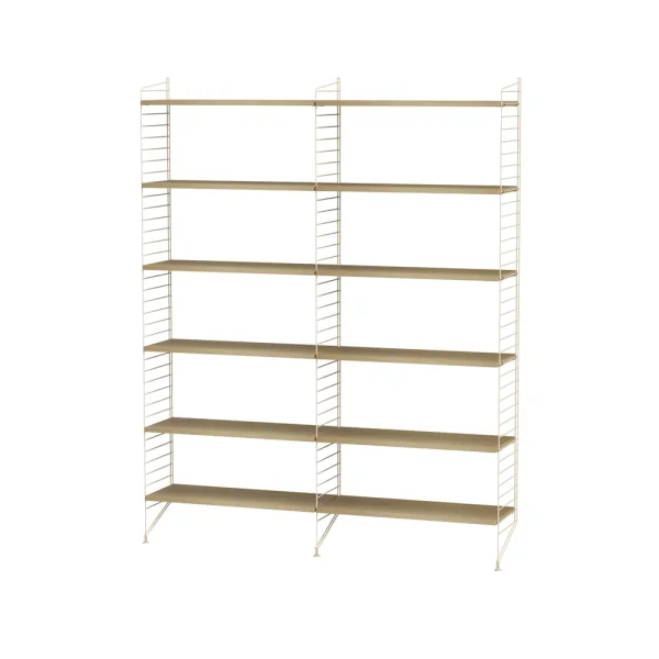 String String Wohnzimmer Eiche & Beige- Kombination A