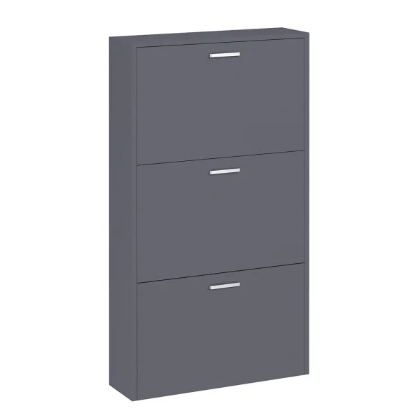 SulosM Schuhschrank 3 Türen anthrazit.